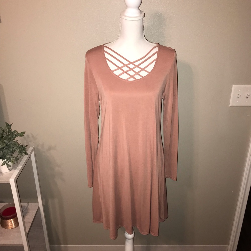 Entro crisscross long sleeve dress—super soft!